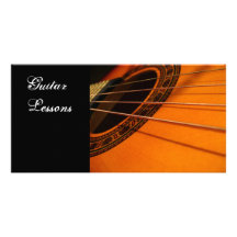 Tarjeta de visita: Lecciones de la guitarra Tarjeta Fotografica