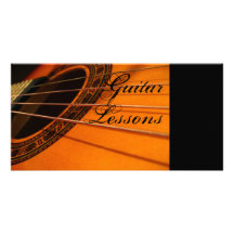 Tarjeta de visita: Lecciones de la guitarra Tarjeta Fotografica