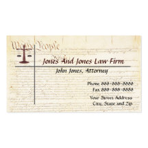 Tarjeta de visita legal del símbolo del abogado de