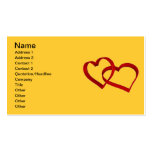 Tarjeta de visita ligada de los corazones