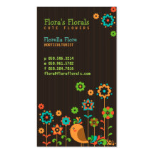 Tarjeta de visita linda de la floristería del hort