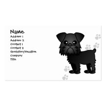 Tarjeta de visita linda del perro de Bruselas Grif