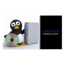 Tarjeta de visita linda del pingüino