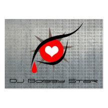 Tarjeta de visita metálica fresca del ojo de DJ