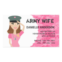 Tarjeta de visita militar del cónyuge