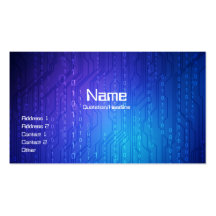 tarjeta de visita moderna del estilo del tehcnolog