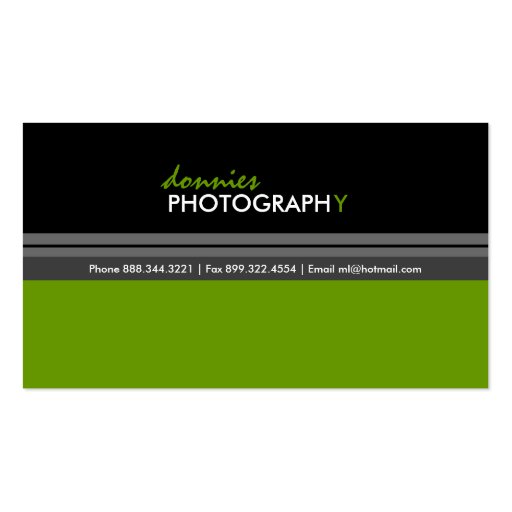 Tarjeta de visita moderna del fotógrafo