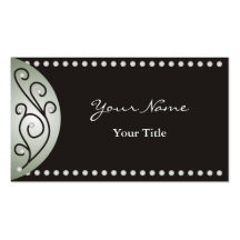 Tarjeta de visita moderna elegante - gris en negro