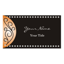Tarjeta de visita moderna elegante - naranja en ne