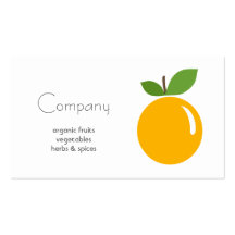 Tarjeta de visita natural de la tienda de alimenta