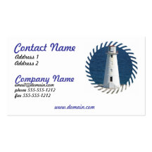 Tarjeta de visita náutica del faro