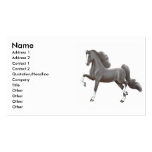 Tarjeta de visita negra del caballo de Gaited