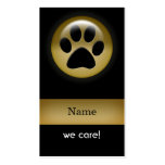 tarjeta de visita negra elegante del mascota de la tarjetas de negocio