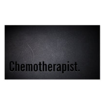 Tarjeta de visita negra simple del quimioterapeuta