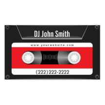 Tarjeta de visita oscura de DJ de la música de la 