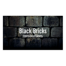 Tarjeta de visita oscura de las construcciones de 