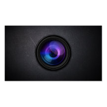 Tarjeta de visita oscura del fotógrafo de la lente