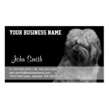 Tarjeta de visita oscura tibetana de Terrier