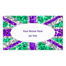 Tarjeta de visita oval blanca púrpura BRITÁNICA de