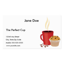 Tarjeta de visita perfecta de la taza