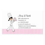 Tarjeta de visita personal del chef de repostería 