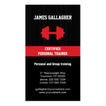 Tarjeta de visita personal del instructor