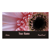 Tarjeta de visita personal rosada de la margarita 