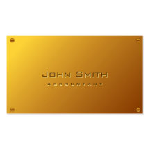 Tarjeta de visita plateada oro con clase del conta