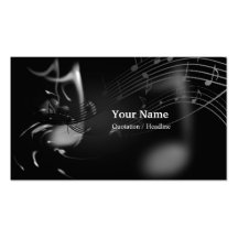 Tarjeta de visita privada del profesor de la músic