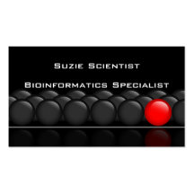 Tarjeta de visita profesional de la ciencia del ci