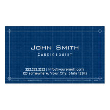 Tarjeta de visita profesional del cardiólogo del m