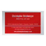 Tarjeta de visita profesional ejecutiva, roja