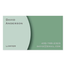 Tarjeta de visita profesional verde llana