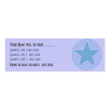 Tarjeta de visita púrpura de la estrella de Deco