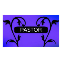 Tarjeta de visita púrpura de la muestra del pastor