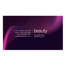 Tarjeta de visita púrpura del salón de belleza de 