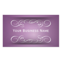 Tarjeta de visita púrpura violeta elegante del bou