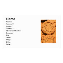 Tarjeta de visita rápida de las galletas del jengi