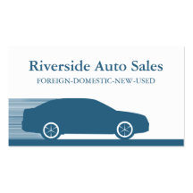 Tarjeta de visita rápida del automóvil, azul real