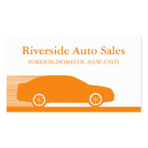 Tarjeta de visita rápida del automóvil, naranja