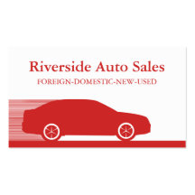 Tarjeta de visita rápida del automóvil, roja
