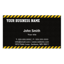 Tarjeta de visita rayada del negro del metal del p
