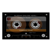 Tarjeta de visita retra de MixTape del casete de m