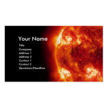 Tarjeta de visita roja de Sun