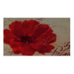 Tarjeta de visita roja del ~ de Plantes