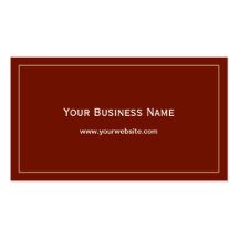 Tarjeta de visita roja llana simple