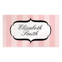 Tarjeta de visita rosada de Deux de la sala