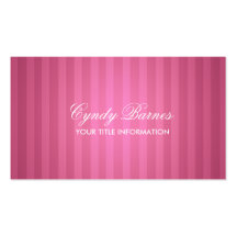 Tarjeta de visita rosada de la raya