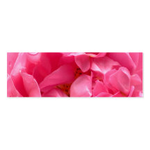 Tarjeta de visita rosada de la señal del Peony