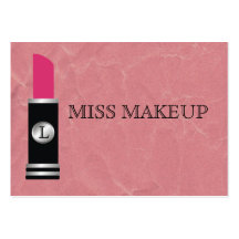 Tarjeta de visita rosada de Srta. Makeup
